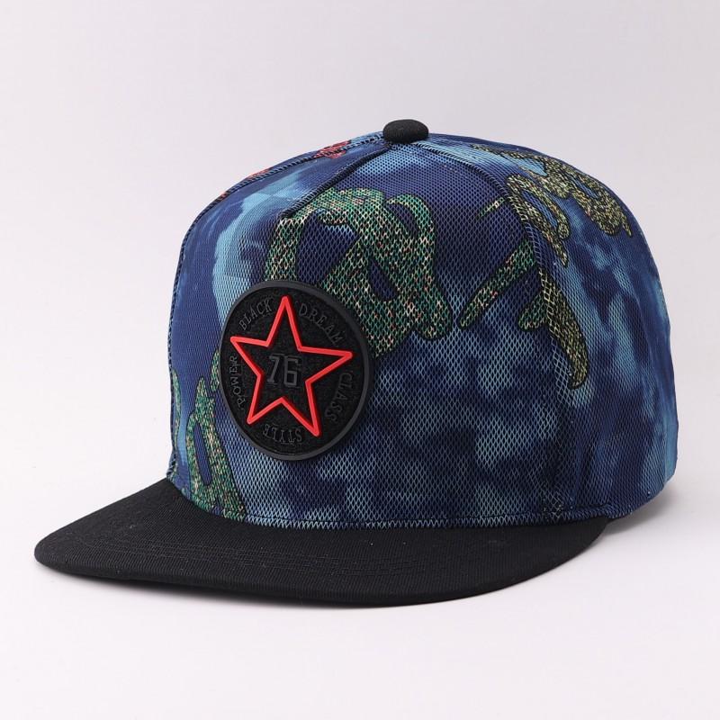 Flat Brim Baseball Cap Hip Hop Style Embroidered Sun Hat Men Women
