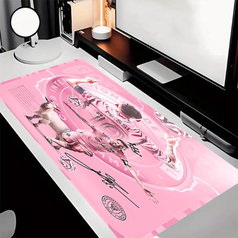 Inter Miami CF Theme Premium Non-slip Mouse Pad with Stitched Edges,Durable Rubber Material,for Desktop & Gaming Great Gifts