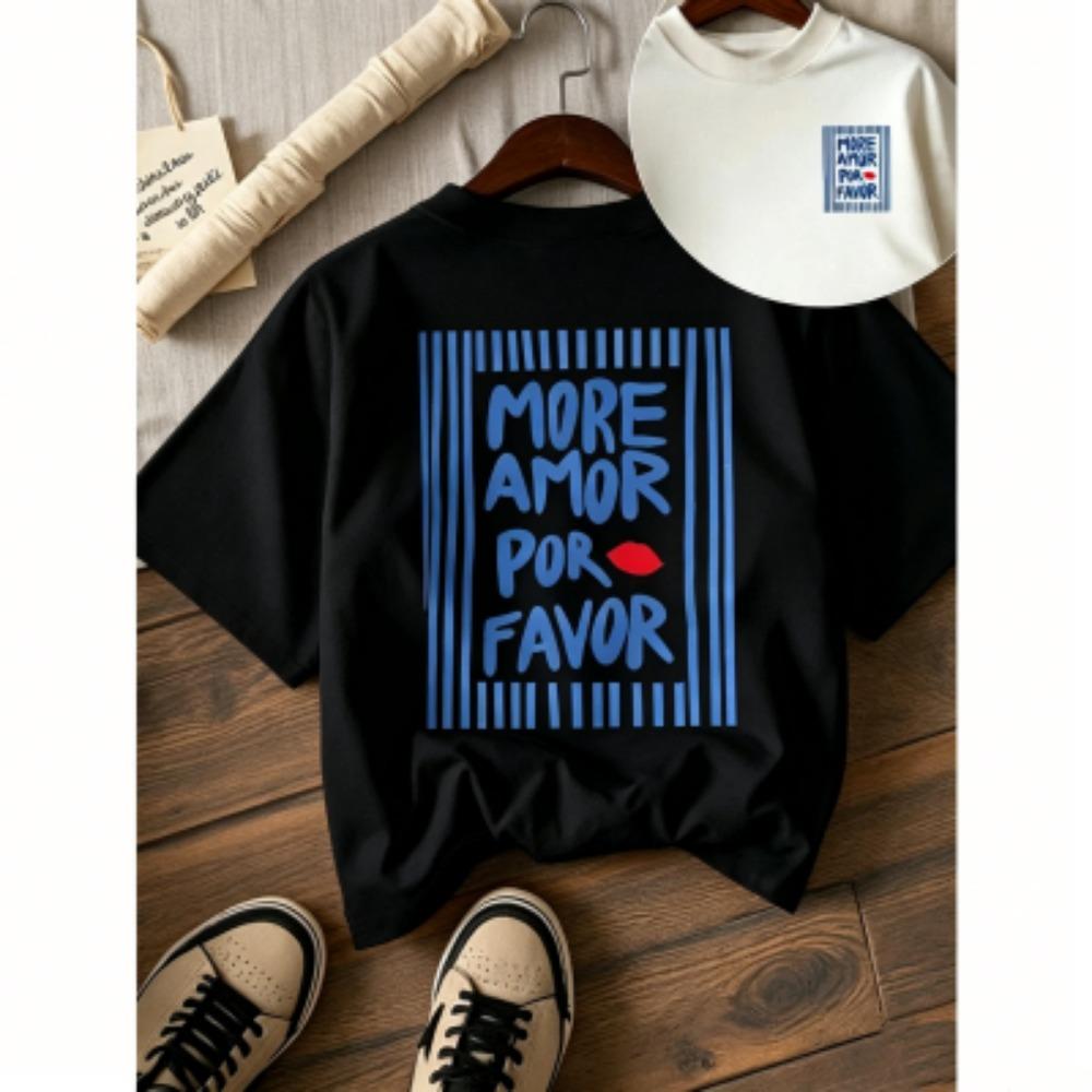 Summer Letter Red Lips Print Kids T-Shirts Fashion Street Short-Sleeve Outdoor Casual Tops for Boy and Girl's Tees Top