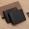 Мужской кошелек из искусственной кожи, однотонный, держатель для кредитных карт с несколькими карманами
