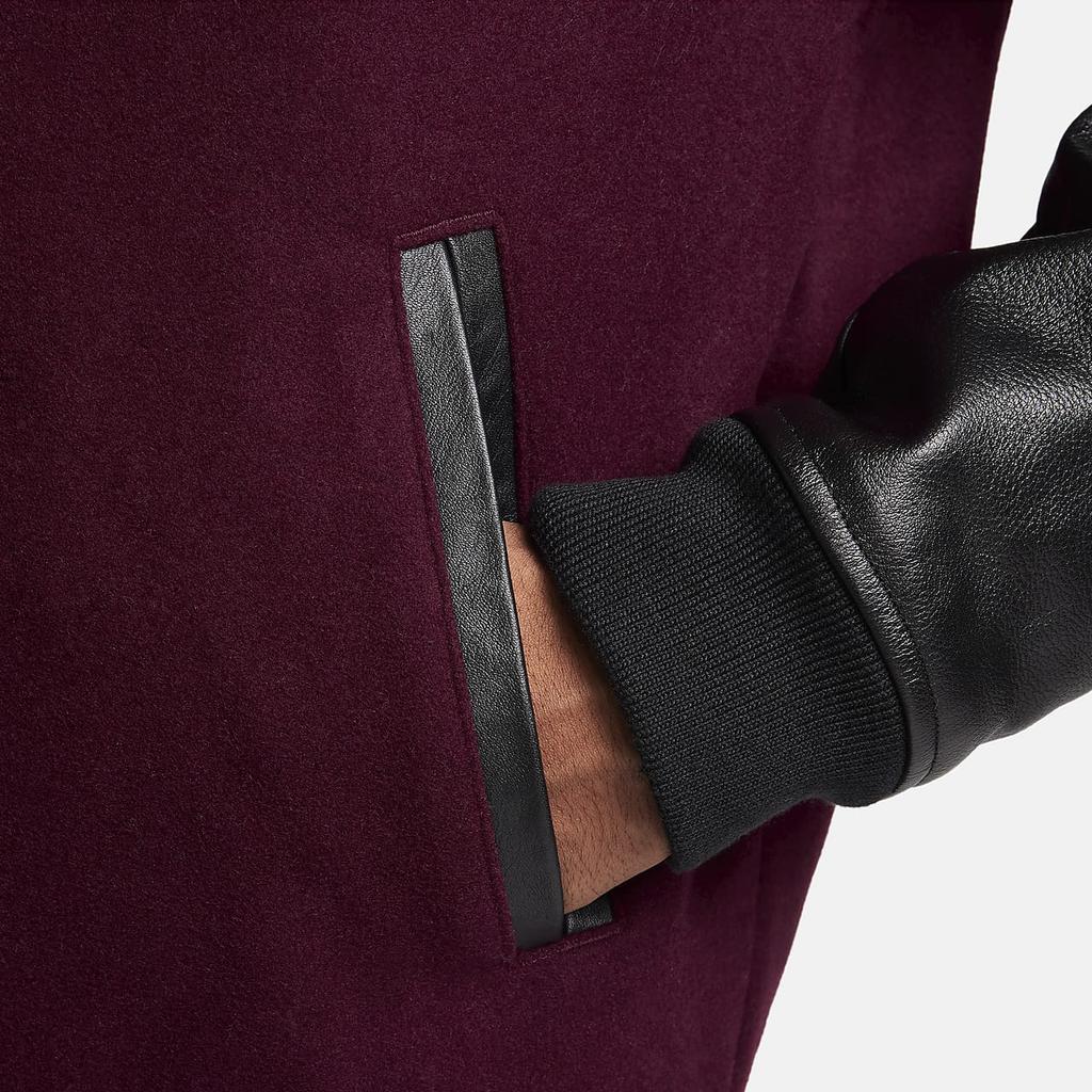 Nike Классическая комфортная кожаная куртка мужская верхняя одежда темно-коричневая черная FQ0299-681