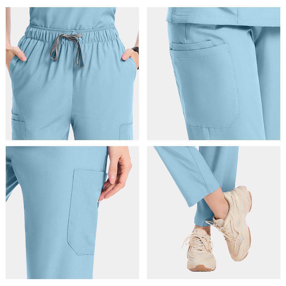 Комплект скраба больших размеров, быстросохнущий, тянущийся - Однотонный, Повседневный, Удобный