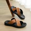 Модные летние сандалии мужские кожаные классические римские с открытым носком шлепанцы уличные пляжные резиновые летние туфли шлепанцы водные сандалии