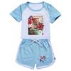 5181 Детский Рождественский Комплект Одежды для Девочек: Футболка с Принтом POP Rumi Zoey Mira, Шорты, Спортивный Костюм