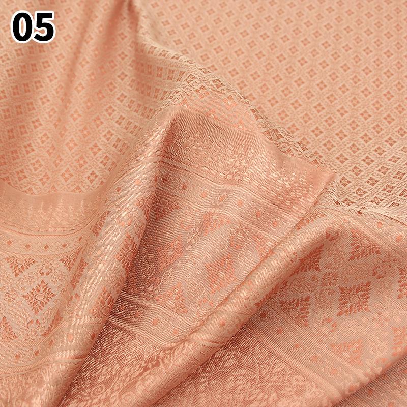 50X100Cm Dai Ethnic Thai Traditional Costume Fabric Southeast Asia Brocade Woven Straight Skirt Sew Diy Fabric Skirt Tube Dress