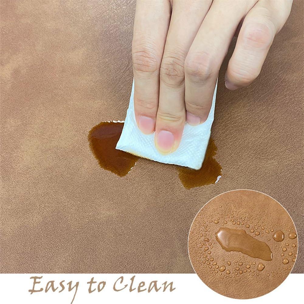 PU Leather Placemats, Waterproof Coffee Coasters, Kitchen Table Mats, Easy to Wipe Off ,Wrinkle Free Kitchen Dining Table Mats