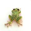 Classic Creative Rhinestone Frog Brooches For Women Unisex Trendy Metal Cartoon Animal Brooch Pins Jewelry Party Wedding Gifts