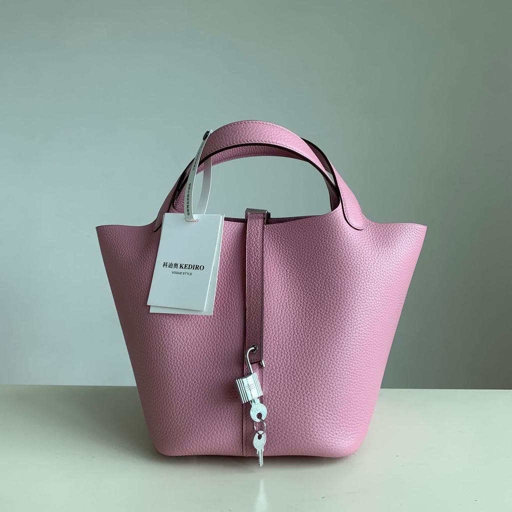 KEDITRO Picotingbo Half Hand Wax Thread Bucket Handheld Женская сумка Модная и простая корзина для овощей 22 см