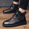 Men Boots Warm Snow Boots Platform Shoes Ankle Boots Winter Causal Sneakers 2024 Winter Fur Men Booties Plush Shoes Botas Hombre
