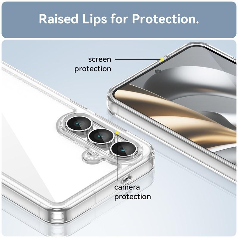 For Samsung Galaxy S25 FE Case Samsung Galaxy S25 FE Cover Anti-Scratch Shockproof Clear PC + Silicone Protective Phone Cover