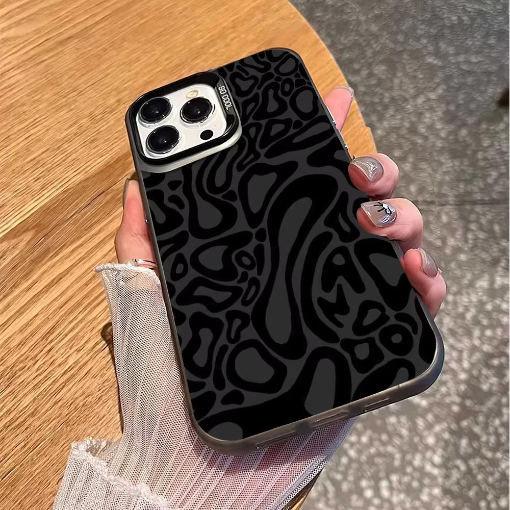 Роскошный продвинутый чехол для телефона с нерегулярным узором для iPhone 17 17E Air 16E 16 15 Plus 14 13 12 11 Pro Max Защитная крышка от падения