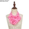 New Solid Color Floral Collar Scarf Luxury Brand Scarf Women New Fashion Neckerchief Ring Scarves Neck Scarf For Ladies