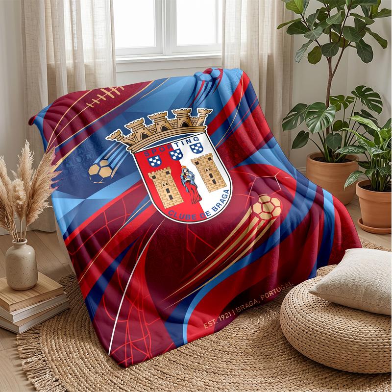 Braga FC Soft Flannel Fleece Blanket Lightweight Cozy Warm Throw Blanket For Sofa Bed Home Decor