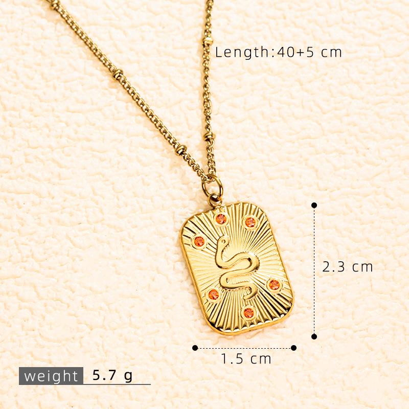 Европейский и американский стиль 3D кулон-ожерелье с картой Таро с инкрустированными микро-бриллиантами