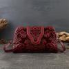 Vintage Embossed Evening Handbag High-end Genuine Leather Women's Cheongsam Bag Versatile Shoulder Bags