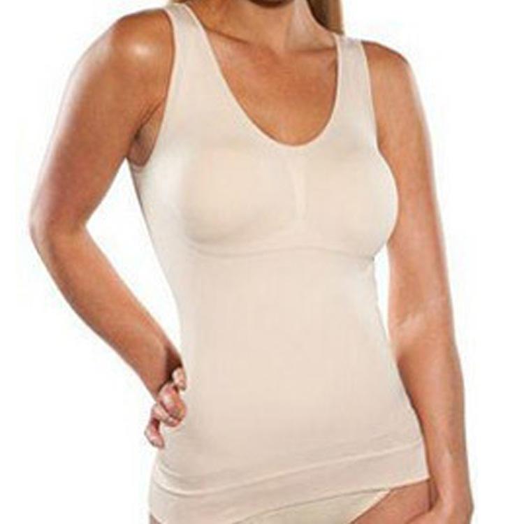 Женское корректирующее белье Корректирующее белье для коррекции живота со встроенным бюстгальтером Майки с поясом на талии Укороченные нижние юбки Бюстгальтер с мягкой подкладкой Рубашки для похудения