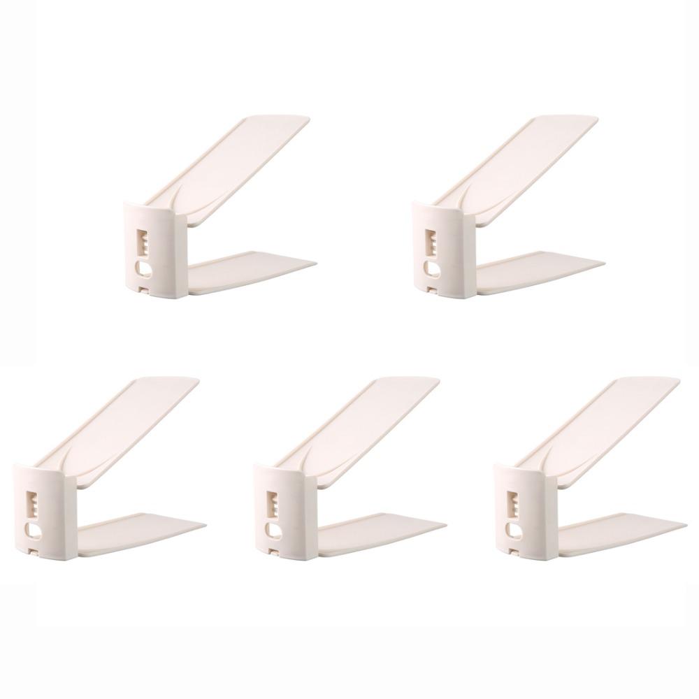 5pcs Adjustable Shoe Storage Rack Space-Saving Shoe Holder Double-Layer Shoe Rack  Cabinet