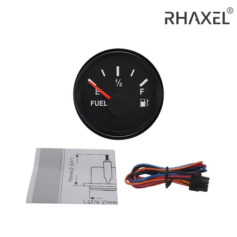 RHAXEL 52 мм (2 '') Регулируемый датчик уровня топлива с сигналом для автомобиля, судов, трактора с красной подсветкой 9-32 В