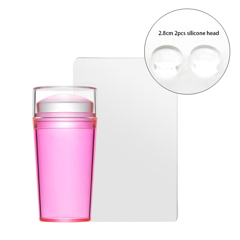 Пластины для штамповки ногтей Pure Clear Jelly Nail Art Stamper Scraper Set Print Silicone Marshmallow Design Маникюрные аксессуары Инструмент