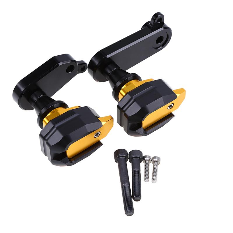 Black/Gold Motorcycle Frame Sliders Anti Crash Protect Pads Fit For Kawasaki ZX6R 2009 2010 2011 2012