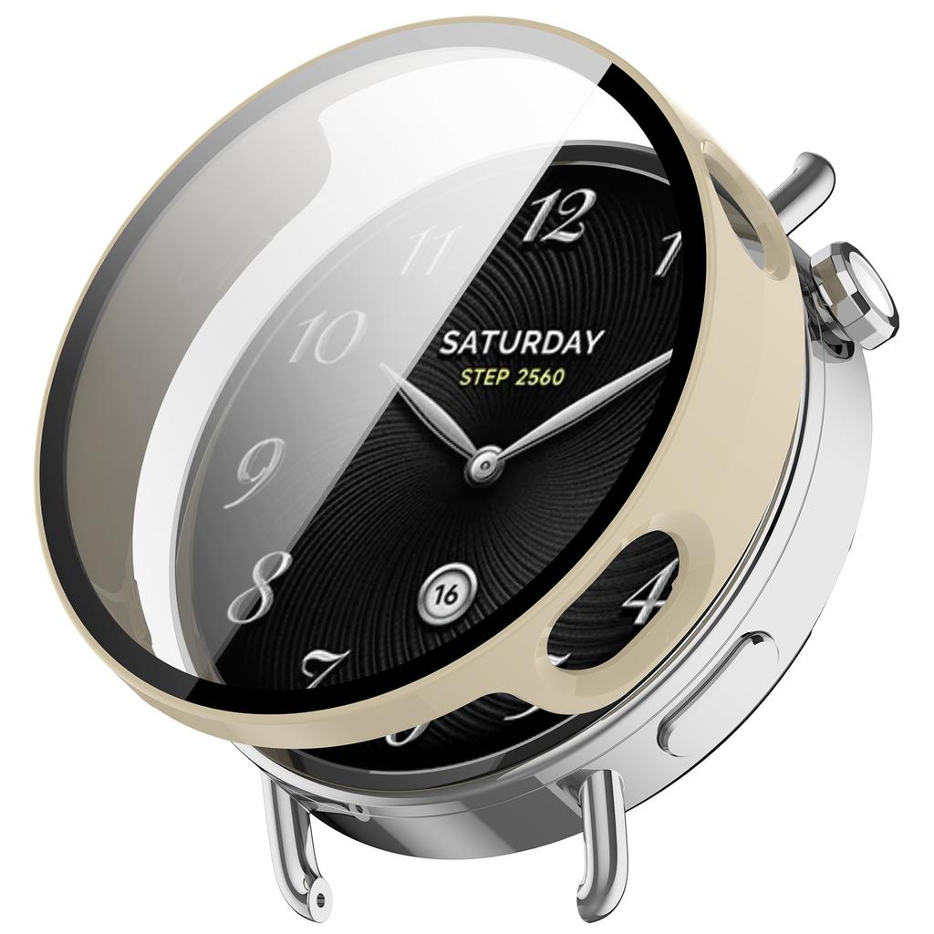 Защитный чехол для Xiaomi Watch S4 41 мм, защитная пленка для экрана Mi Watch S4 41 мм, чехол 2 в 1 из поликарбоната + защитная пленка из закаленного стекла.