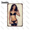 Sexy Metal Poster Angel Wings Girl Metal Signs Dropped Underwear Straps Woman Tin Signs Vintage Plaque for Bar Pub Home Decor