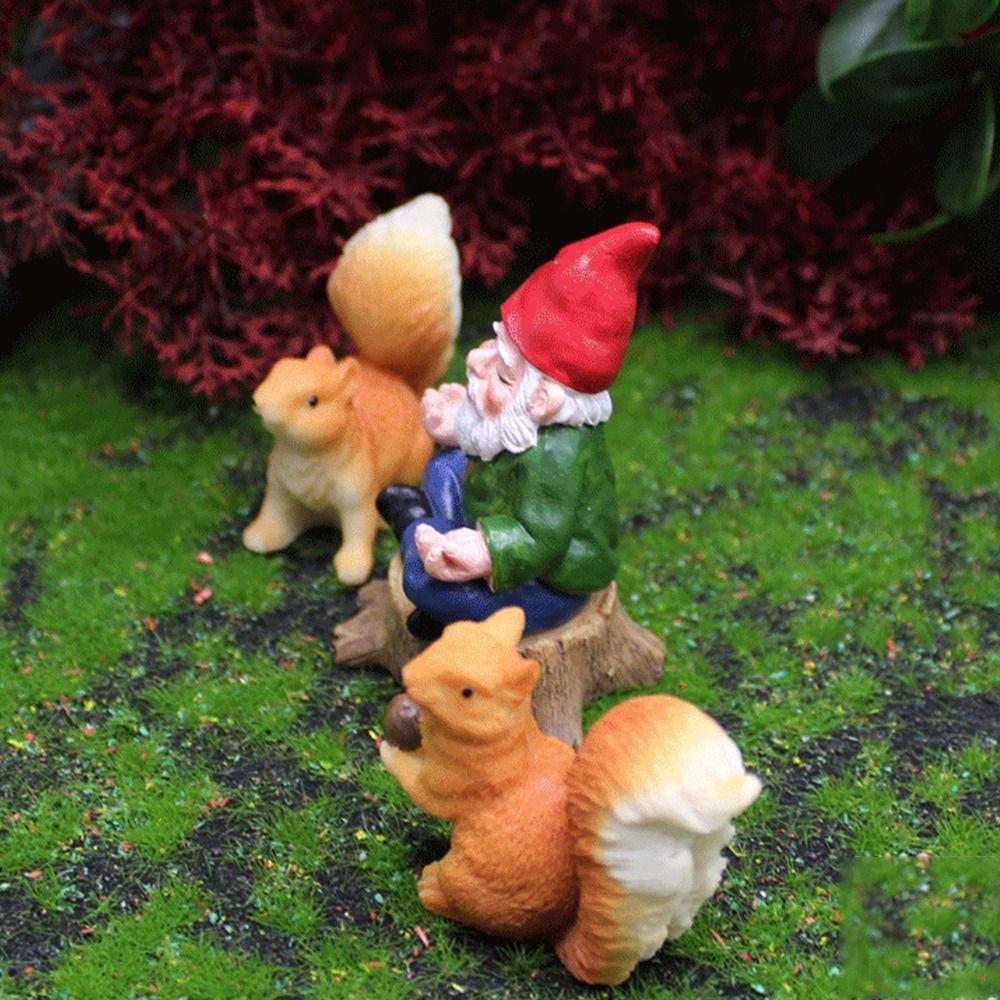 Landscape Bonsai Ornaments Fairy Garden Miniature Gnome Figurines Cartoon Animal Resin Dwarf Statue