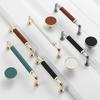 Handmade Wardrobe Door Handles Nordic Cabinet Drawer Knobs Leather Hardware Handle  Multipurpose