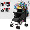 Portable Baby Stroller Sit Or Lie Down Folding Pushchair Backrest Adjustable