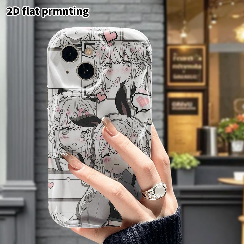 Phone case: 2D flat, suitable for iPhone 18 17 16 15 14 13 12 Pro, storyboard girl, perfect Christmas and Halloween holiday gift