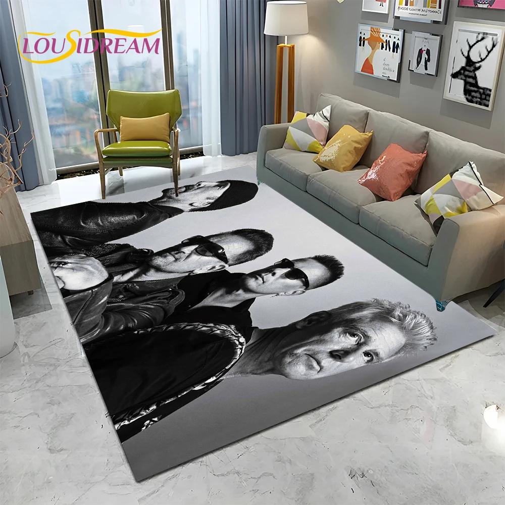 3D Печать U2 Rock Bang Bono Ковер, Ковер для Гостиной Детской Спальни Дивана Придверный Коврик Декор, Детский Нескользящий Коврик для Пола
