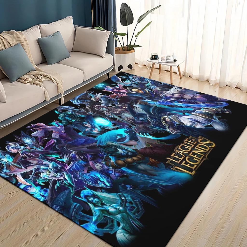 Ковер с 27 стилями Джинкс из League of Legends LOL, мультяшный коврик для гостиной, спальни, дома, украшение для дивана, нескользящий коврик для игр детей