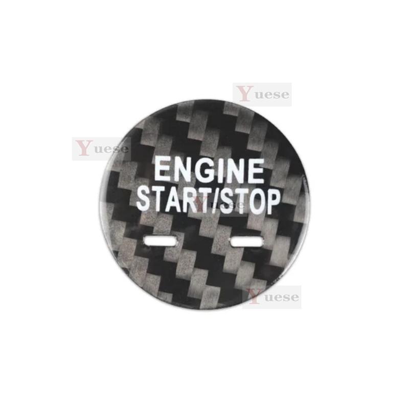 For Buick Envision 2014- Car Engine Start Stop Button Cover Real Carbon Fiber Sticker