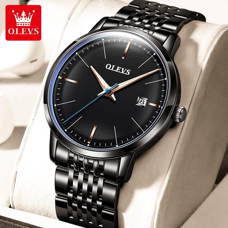 OLEVS Брендовые автоматические механические часы, модные водонепроницаемые мужские часы со стальным ремешком, мужские часы