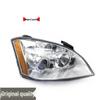Передняя фара в сборе для Chery A5 с ручной/электрической регулировкой - Белый/Желтый край