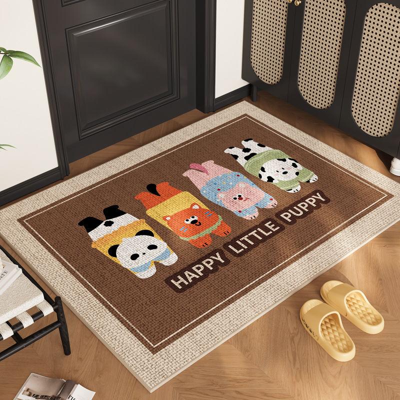 Door Floor Mat Entry Door Mat Household Door Entry Cat Advanced Sense Crystal Velvet Foot Mat Door DirtResistant LeaveIn Floor Mat