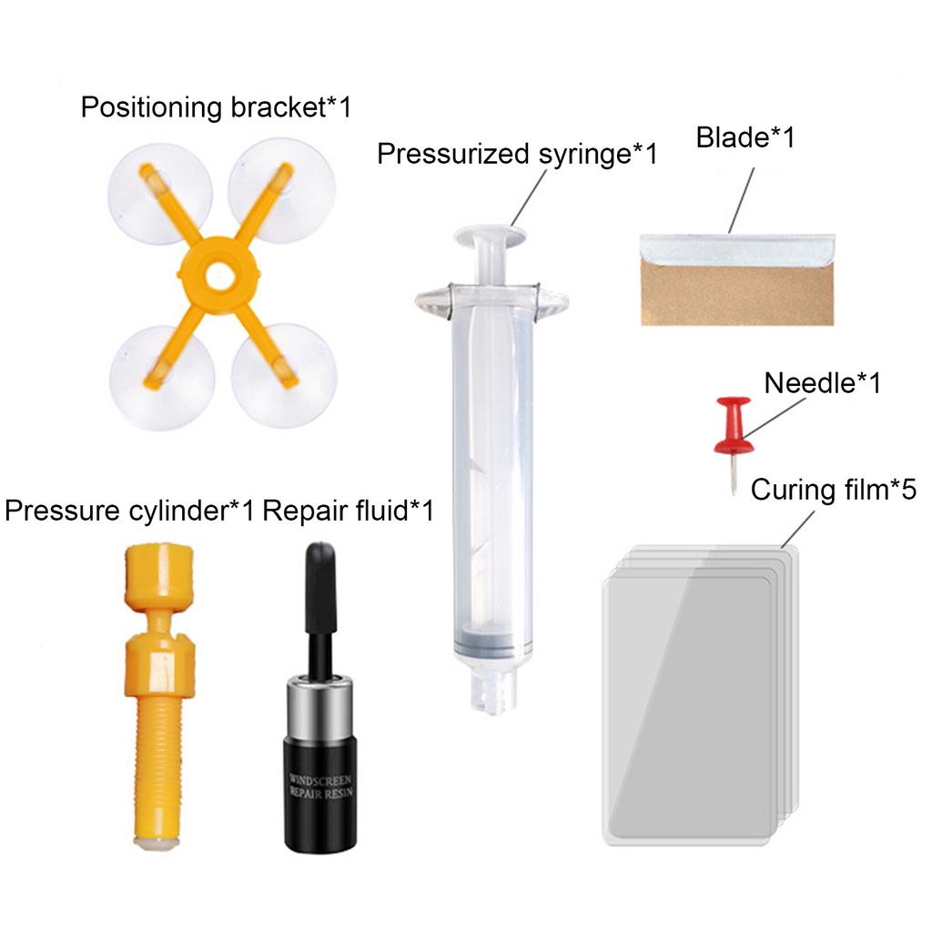 Набор для ремонта лобового стекла автомобиля своими руками Автомобильное лобовое стекло Ремонт трещин Смола Инструменты для ремонта стекла Бычий глаз, Звезда, Сколы, Трещины