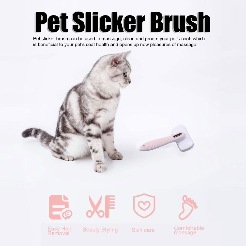 Smooth Metal Pin Pet Hair Brush Dense Pin Layout Metal Pin Grooming Tool  Long Coat Care