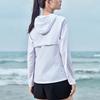 Anta Running Series Solid Color Logo Zip Long Sleeve Hooded Sun Protection Jacket Women Jackets Pure-White 162335606-1