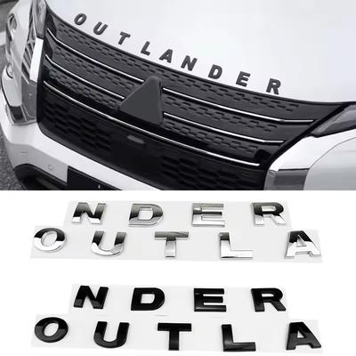 Автомобильные 3D ABS буквы логотип наклейки наклейка для OUTLANDER 2023 2024 автомобиль передняя голова капот алфавит эмблема значок наклейки