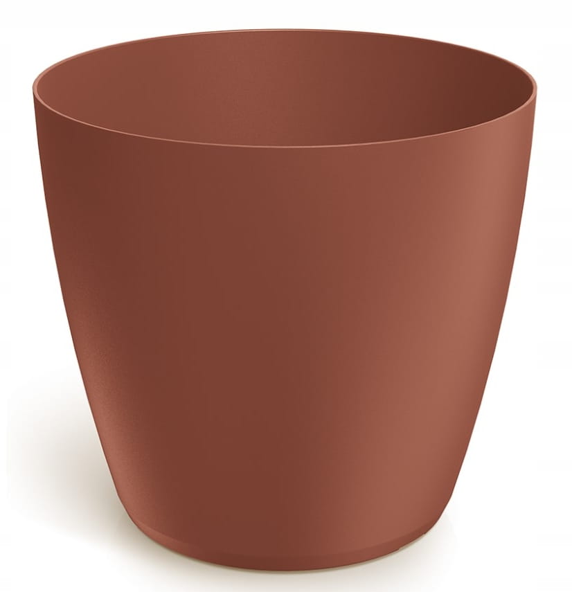 Brick-red matte plastic flowerpot 198x182 cm smooth cover Mate