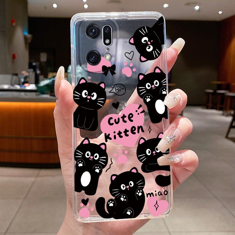 Phone Case For OPPO Find X5 Pro Flower Butterfly Case Capa For OPPO Find X5 Coque Transparent Funda Soft Silicone TPU Back Cover