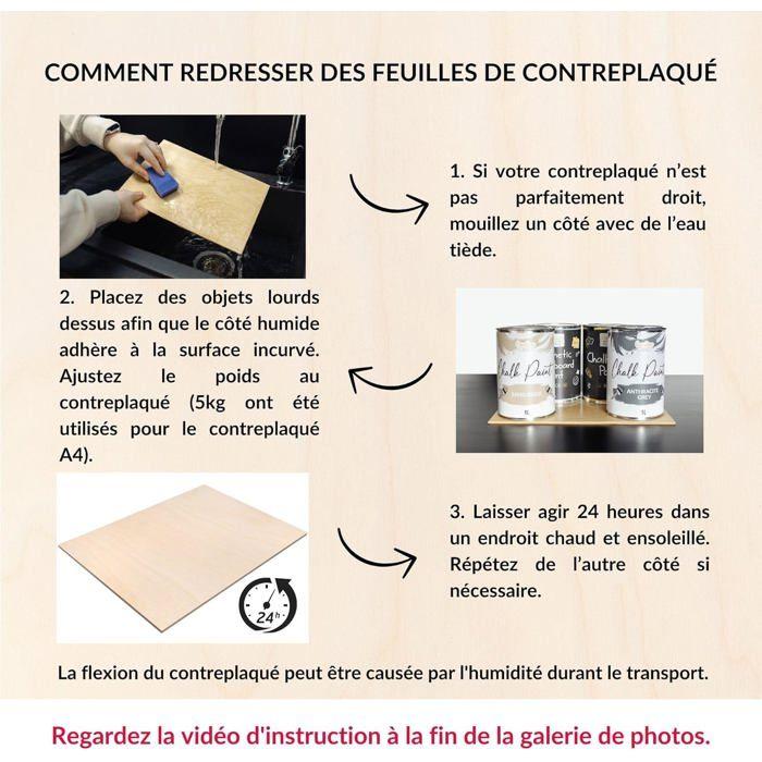Panneaux contreplaqué bouleau - CREATIVE DECO - A3 420x300x3 mm - Lot de 20 - Surface lisse - Découpe & gravure