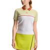 Fila Легкая женская футболка поло с коротким рукавом, повседневная, цветной блок, из серии Athletics Tennis, флуоресцентно-зеленая A11W523401F-LG