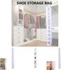 Modern Minimalist Non-woven Fabric 10 Tier Hanging Storage Bag For Bedroom Closet