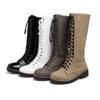 Fashion Woman Flat Boots Low Rubber Hoof Heels Sewing PU Short Plush with Women's Rubber Boots Rain Low PU Hoof Heels Sewing Short Plush