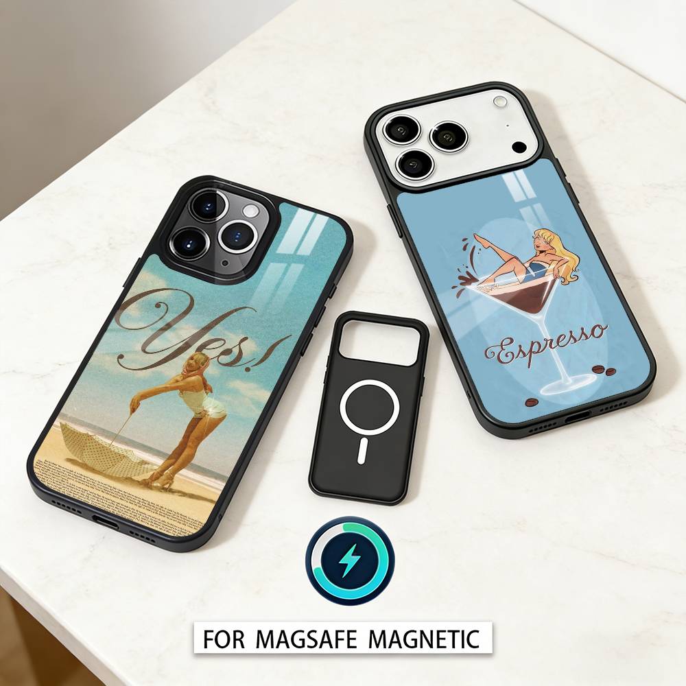 S-Sabrina Singer Carpenter Чехол для телефона Магнитный Для iPhone17 16 15 14 13 12 Pro Max Для Magsafe Беспроводная зарядка Чехол