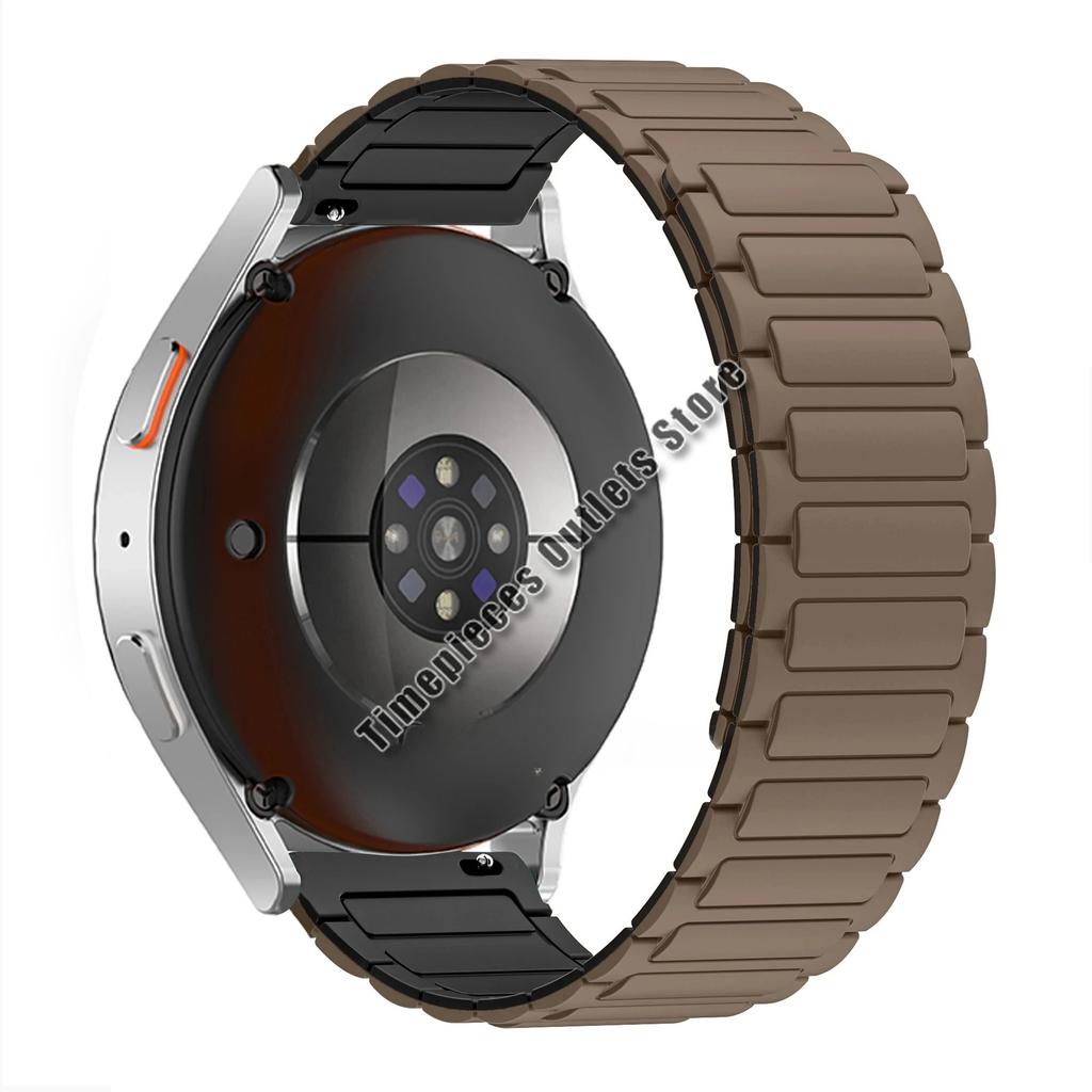 20MM 22MM Magnetic Silicone Strap for Samsung Galaxy Watch 7 FE 6 5 4 40/44mm Classic 5Pro Band for Huawei Watch 5 GT5 Pro 46MM