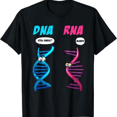 Смешной дизайн ДНК РНК Мужская Женская Биология Генетика Биолог Футболка