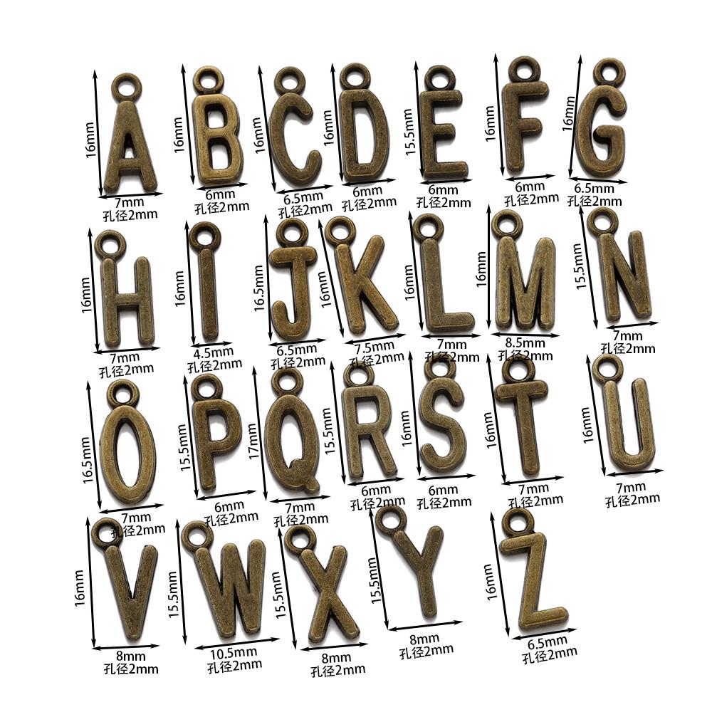 26-30 шт. 7x16 мм Сплав 26 Алфавитных Букв A-Z Подвески-Шармы Для DIY Браслета Ожерелья Изготовление Украшений Принадлежности Аксессуары